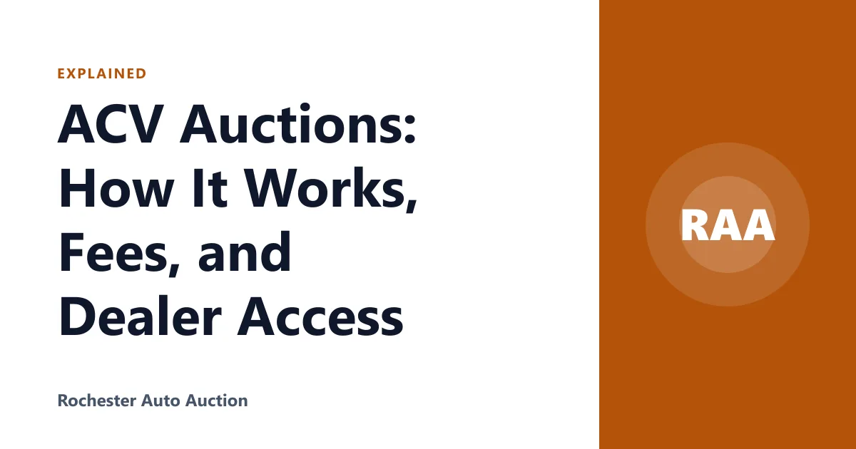 ACV Auctions: How It Works, Fees, and Dealer Access