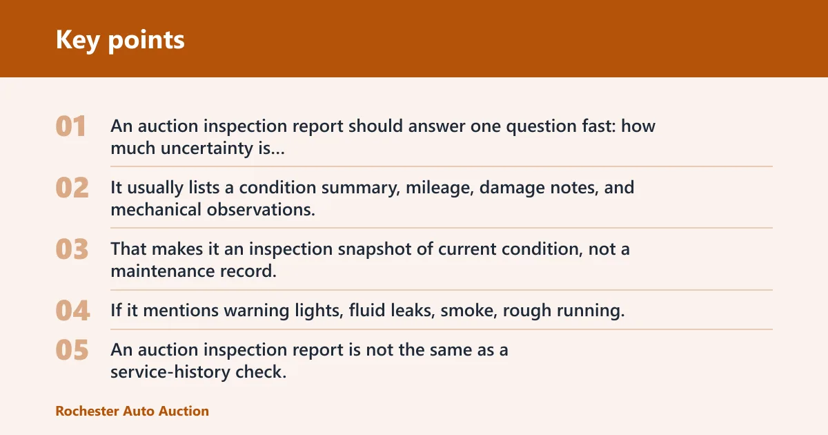 Key points: Start with the auction paperwork