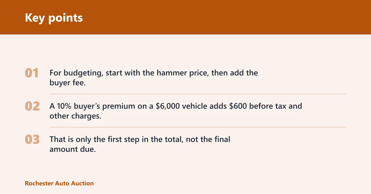 Key points: Buyer fee tax matrix