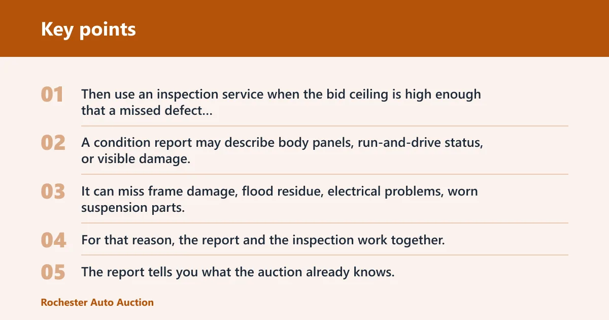 Key points: What is an auction condition report, and is it enough?