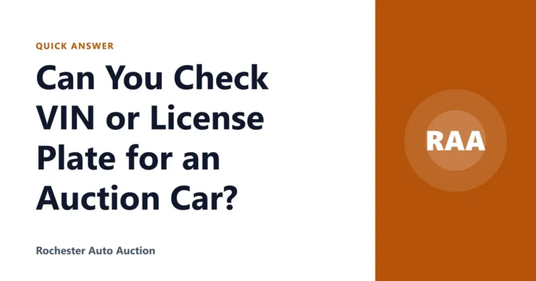 Can You Check VIN or License Plate for an Auction Car?
