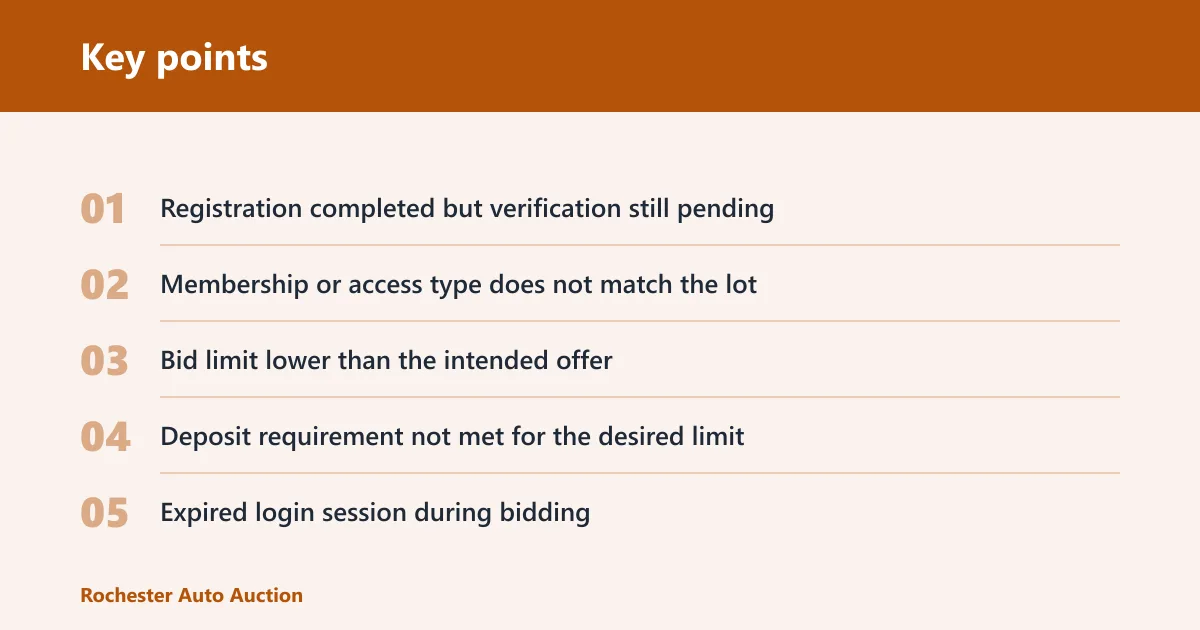 Key points: What do you need before you place a bid?