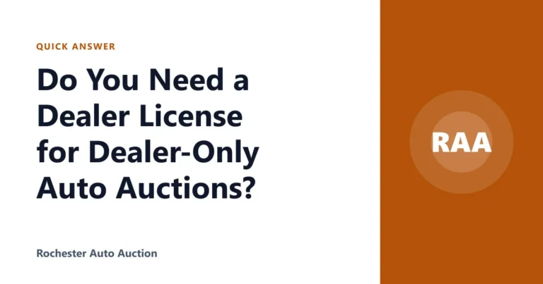 Do You Need a Dealer License for Dealer-Only Auto Auctions?