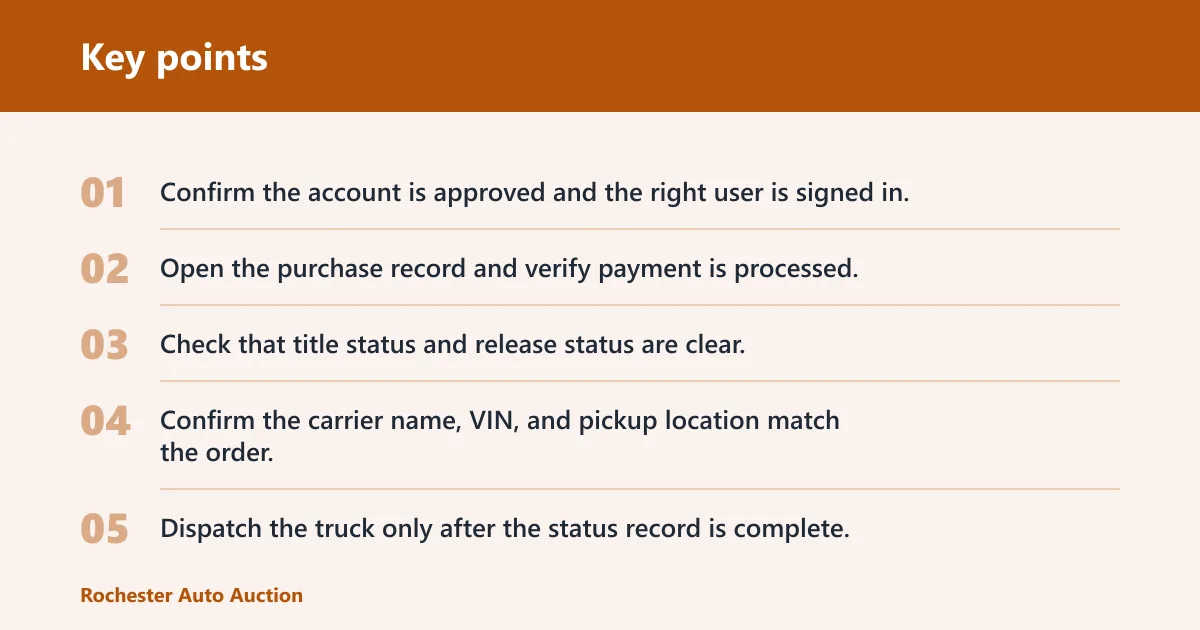 Key points: What causes delays before vehicle pickup?