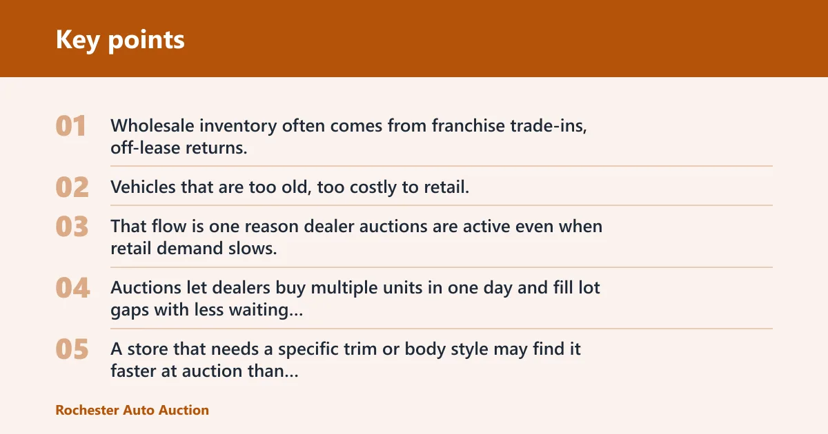 Key points: Why dealers use auctions