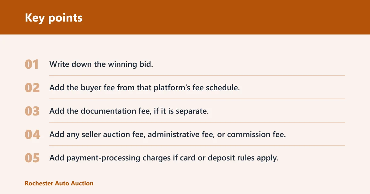 Key points: Buyer fee worksheet