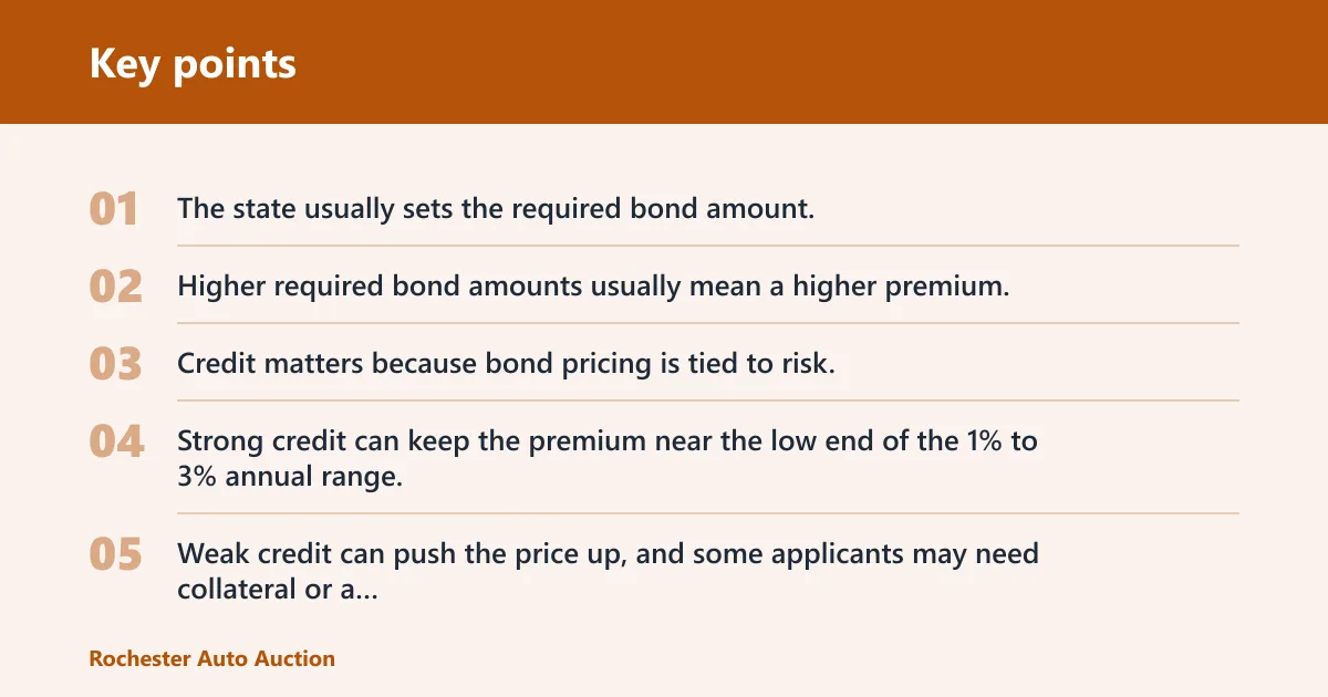 Key points: How much does the bond and insurance add?