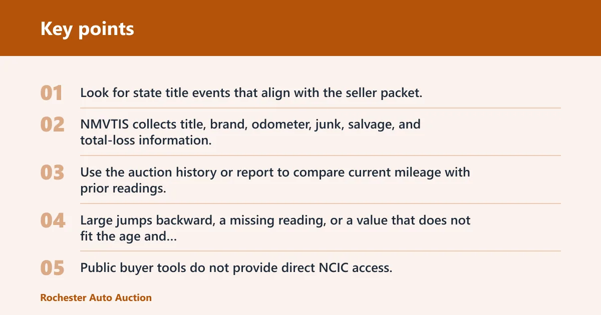 Key points: What records should you compare besides registration?