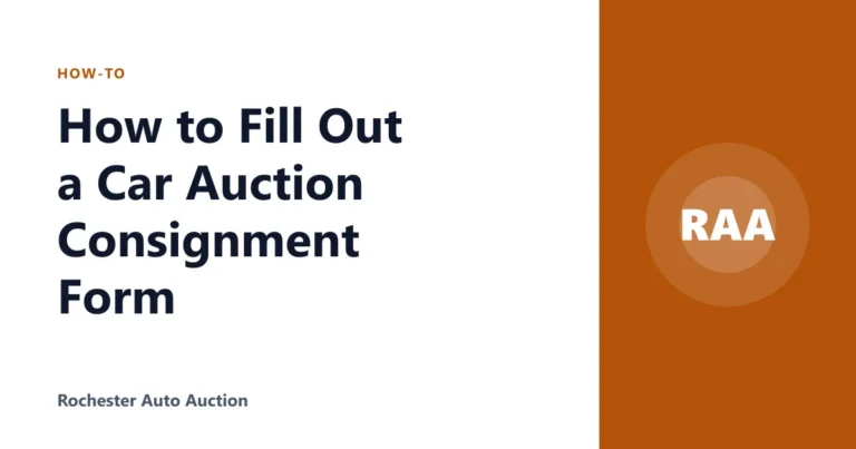 How to Fill Out a Car Auction Consignment Form
