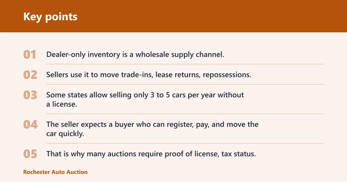 Key points: What counts as dealer-only access?