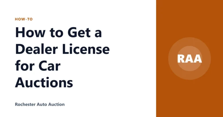 How to Get a Dealer License for Car Auctions