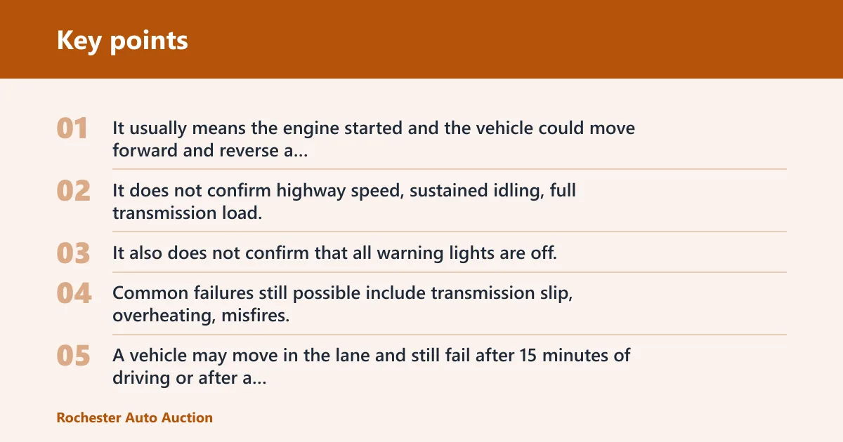Key points: Run and drive: what it really means