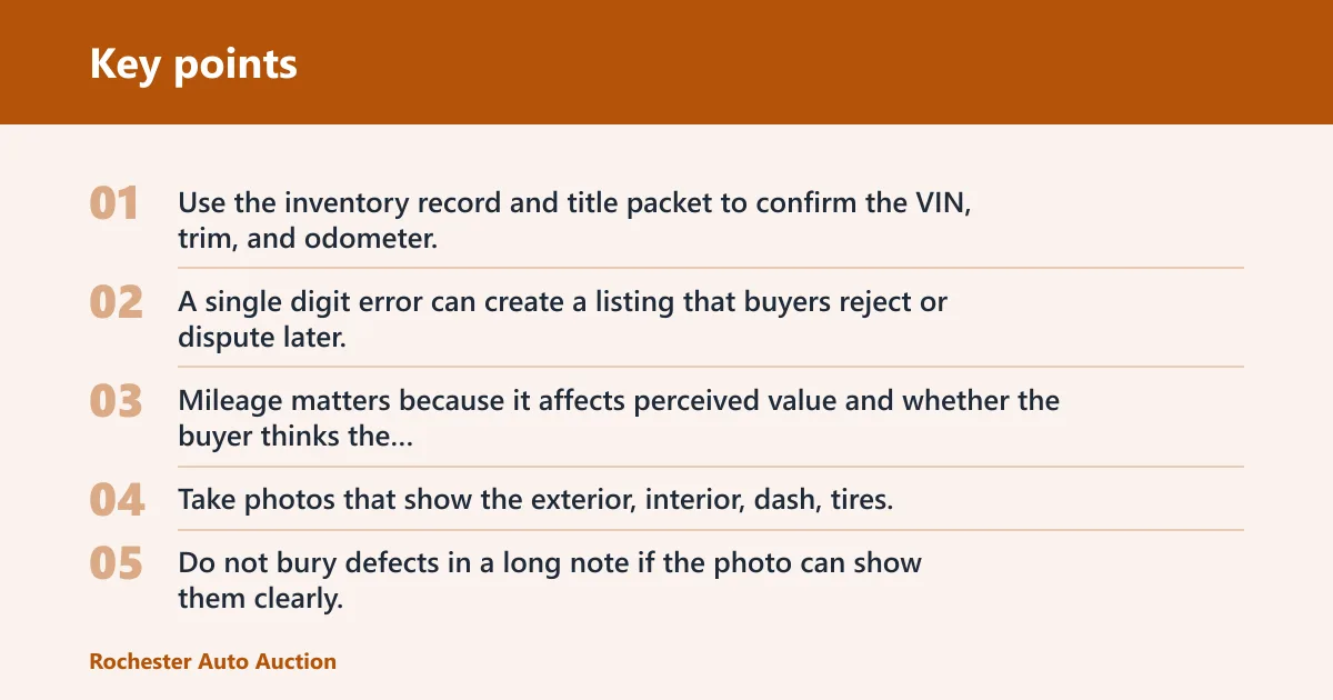 Key points: Build the listing correctly