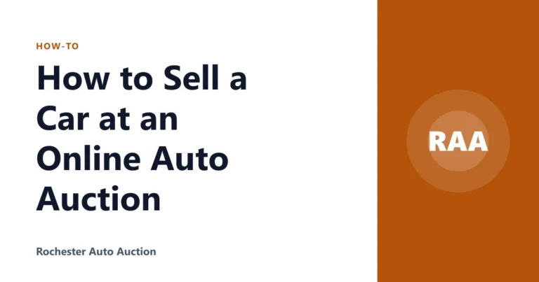 How to Sell a Car at an Online Auto Auction