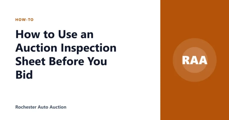 How to Use an Auction Inspection Sheet Before You Bid