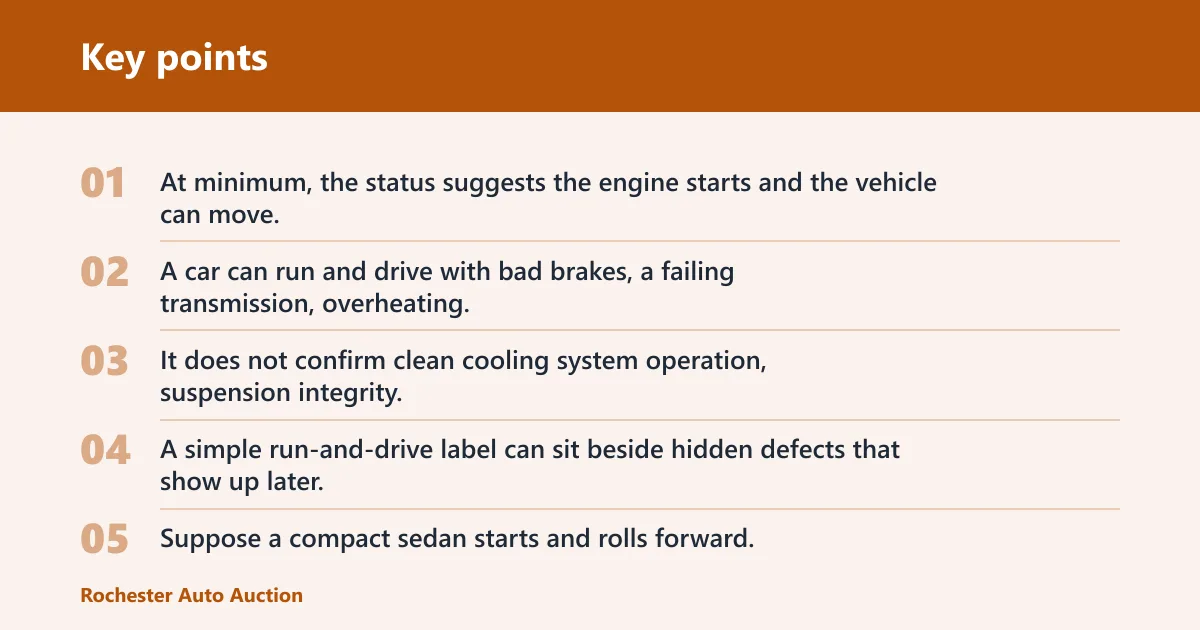 Key points: What does run and drive mean?