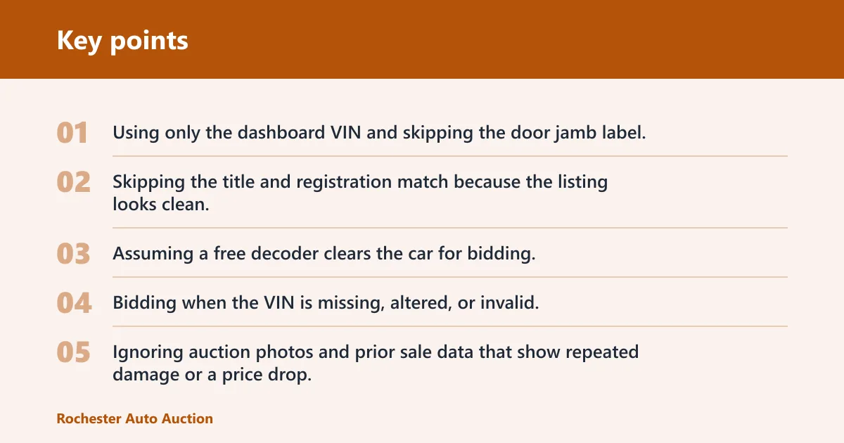 Key points: Common mistakes
