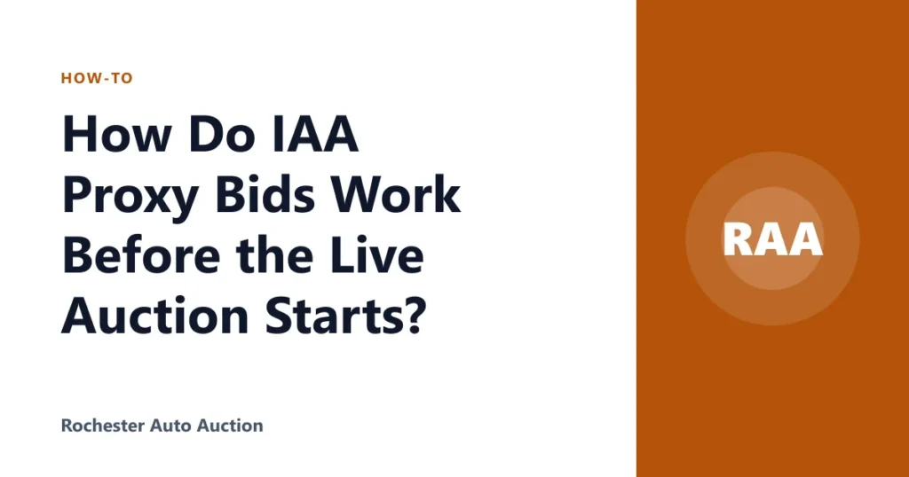 How Do IAA Proxy Bids Work Before the Live Auction Starts?