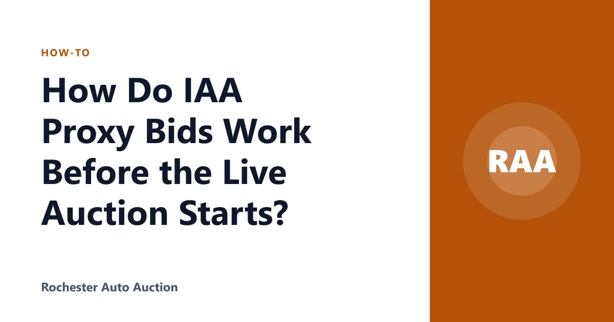 How Do IAA Proxy Bids Work Before the Live Auction Starts?