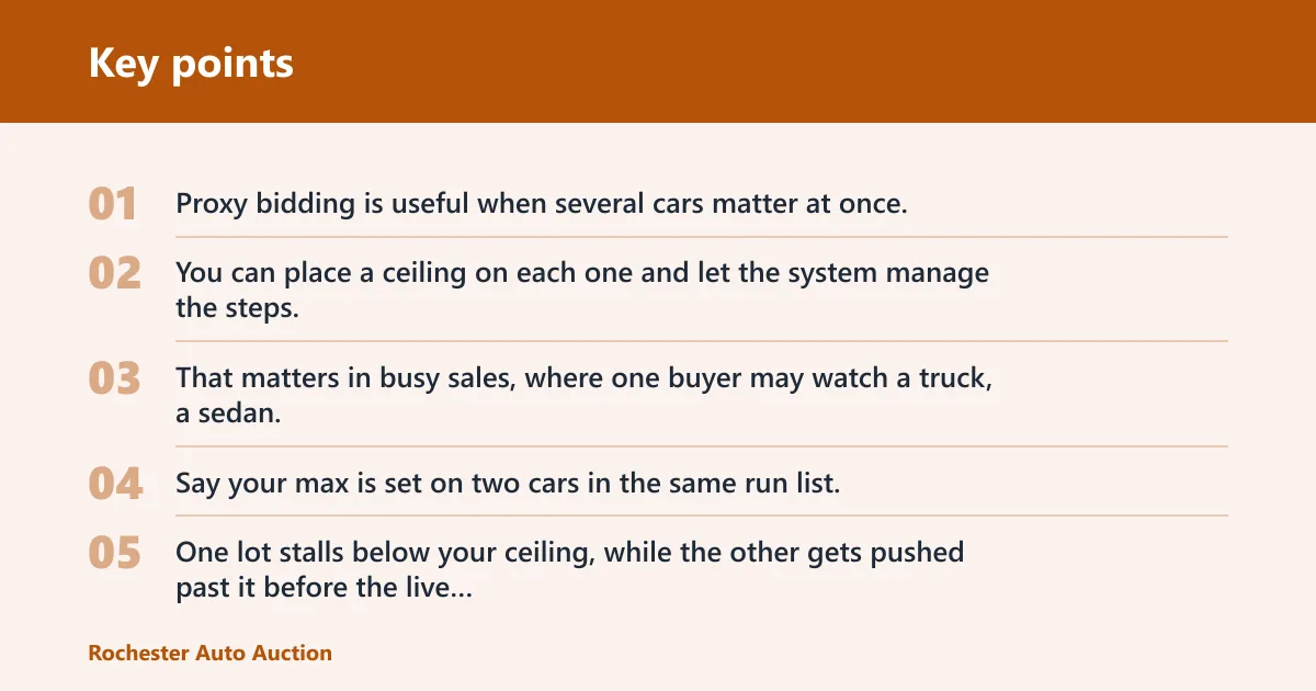 Key points: When should you use proxy bidding instead of waiting?