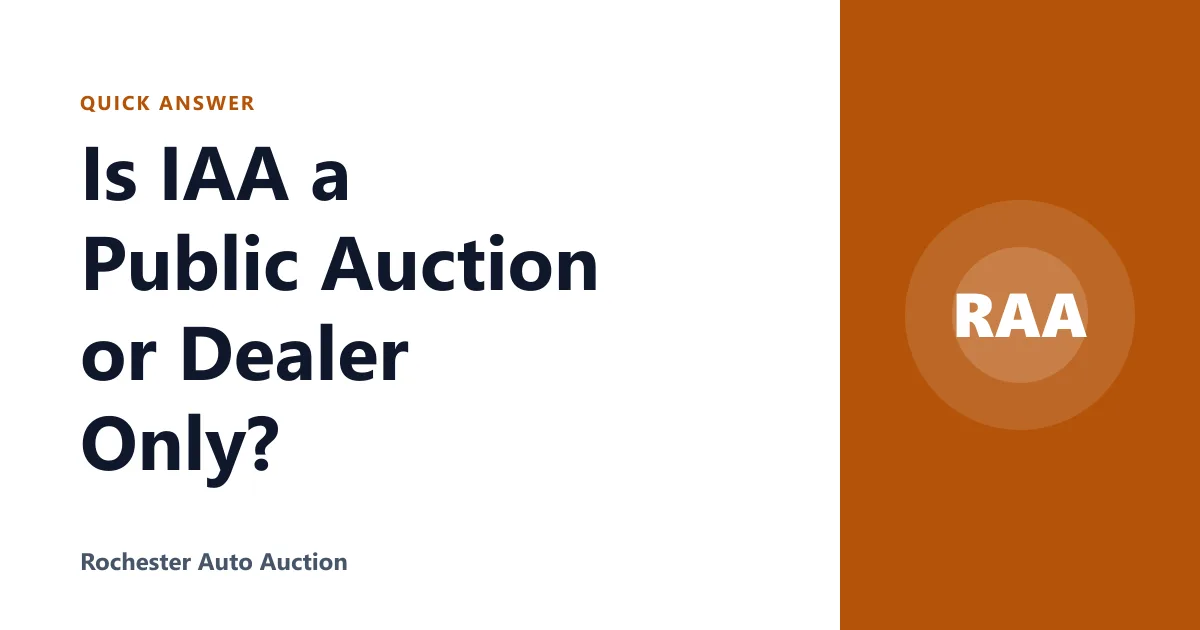 Is IAA a Public Auction or Dealer Only?