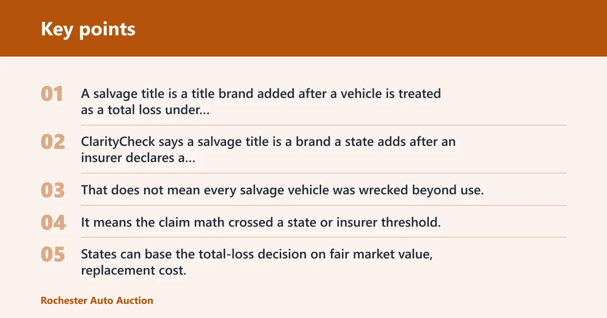 Key points: What a salvage title actually means