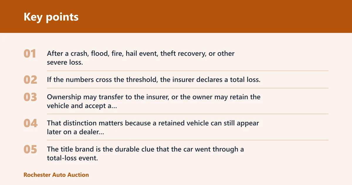Key points: How does a car get a salvage title?