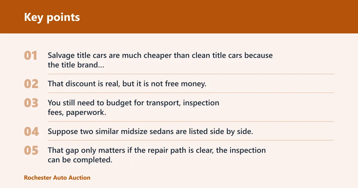 Key points: Salvage title comparison table