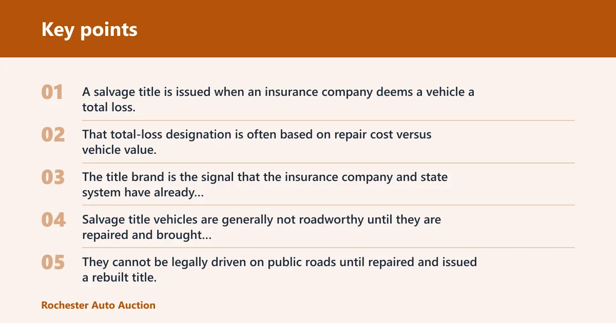 Key points: What changes when you buy a car with a salvage title?