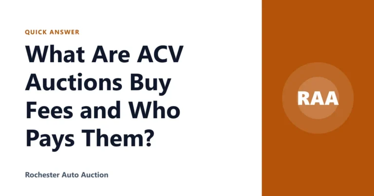 What Are ACV Auctions Buy Fees and Who Pays Them?