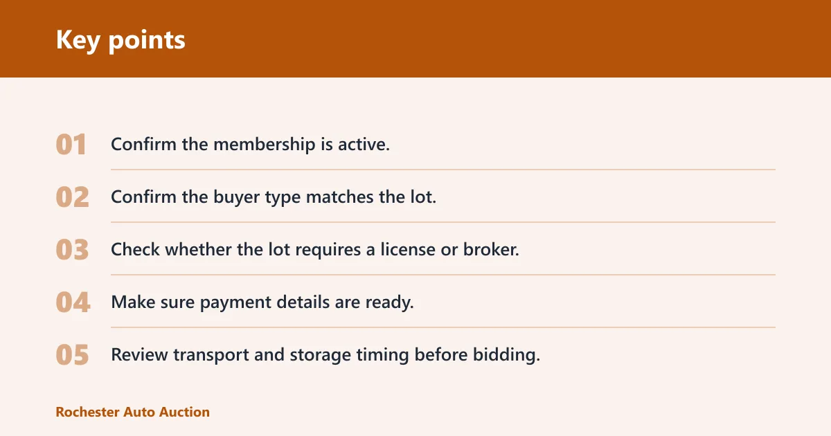 Key points: What do you need before you can bid on Copart?