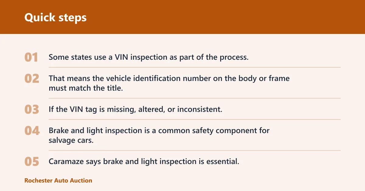 Quick steps: What inspectors check