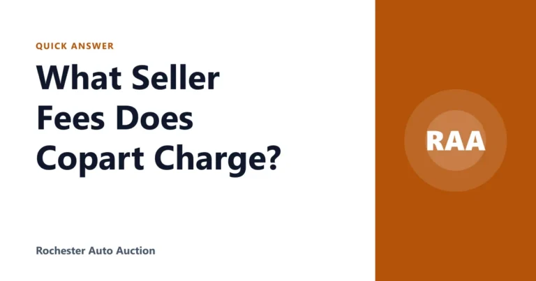What Seller Fees Does Copart Charge?