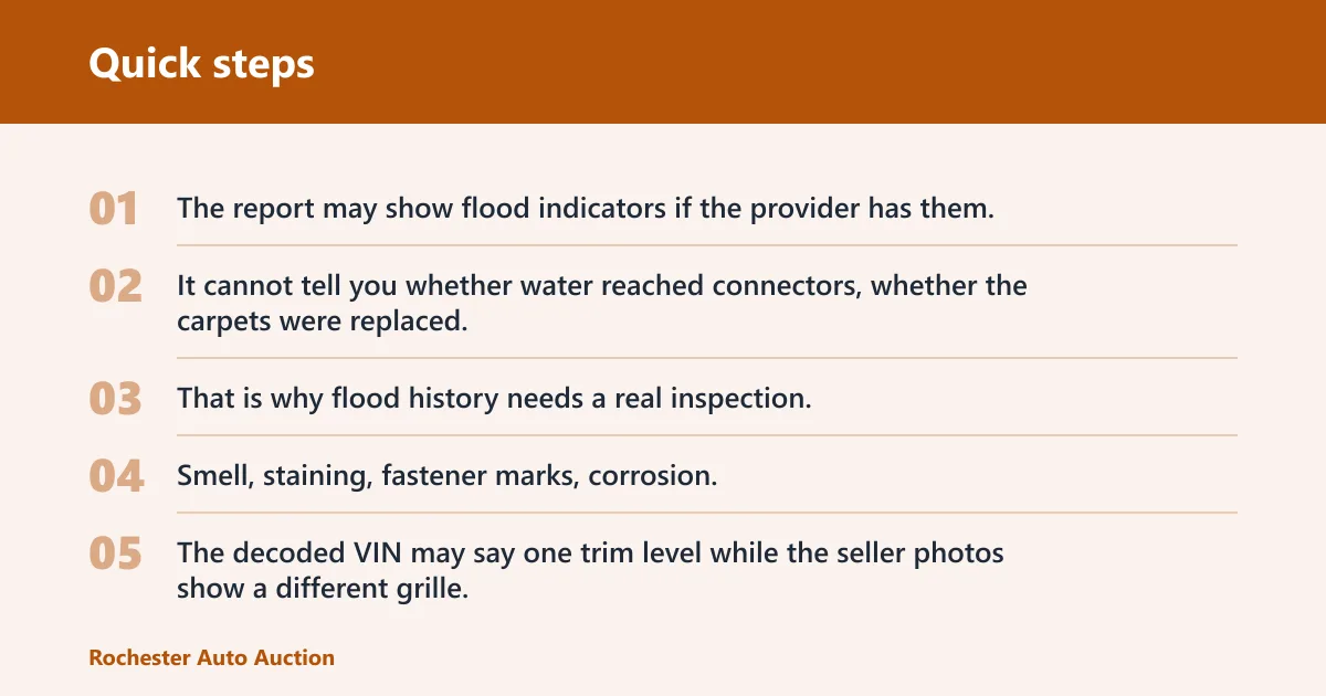 Quick steps: What a VIN check does not tell you